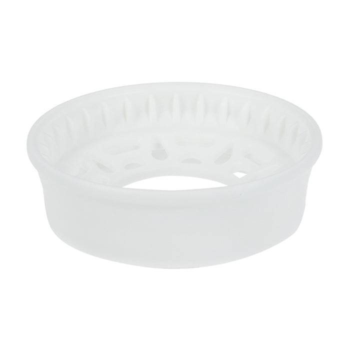 A round, white plastic cup insert with a perforated design and open center, used as a liner or holder for Nuby 360 Wonder Cup (3 Pack - 10 oz, Blue/Red/Aqua).
