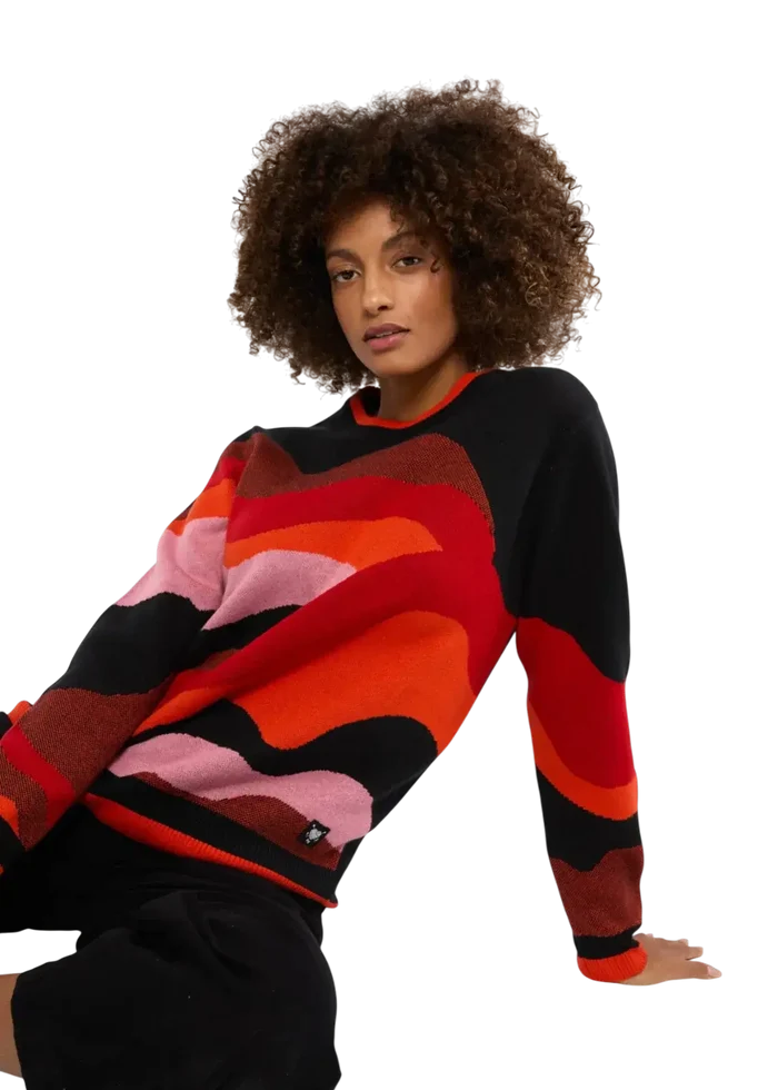 BLUTSGESCHWISTER trui Cosy Storyteller autumn wave