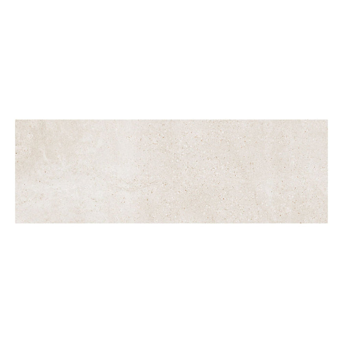 Rectangular beige concrete effect wall tile
