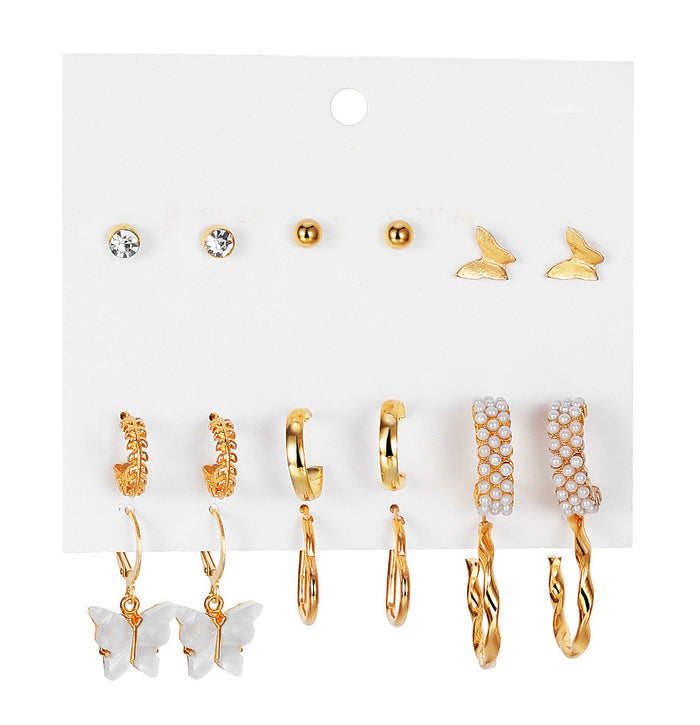 E1615 - Korean Fashion Geometric Earring Set
