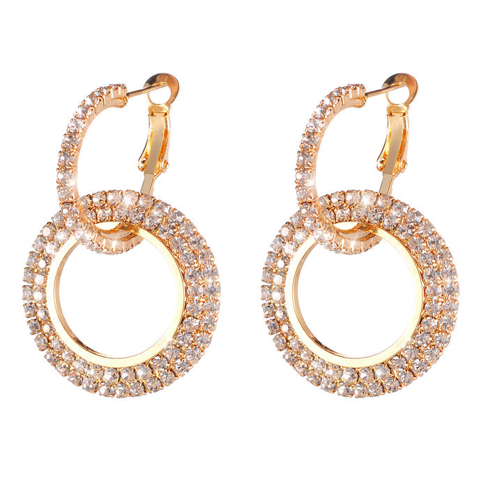 E1672 - Elegant Diamond Rhinestone Earrings