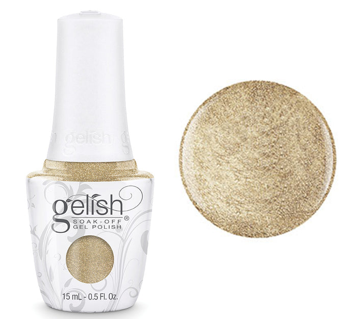 Gelish Professional Gel Polish Give Me Gold - Soft Gold Metallic - 15ML