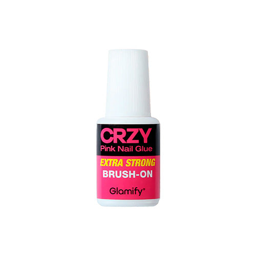 Glamify Crzyhold Pink Brush On Nail Glue 0.24oz/ 7g