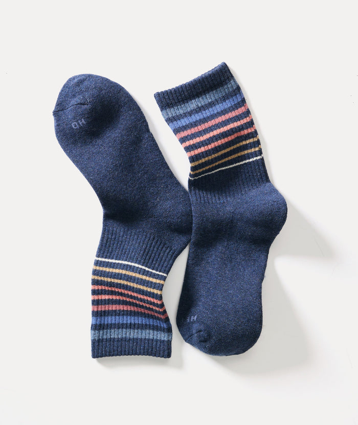 Gym Sock Navy Multi Stripe