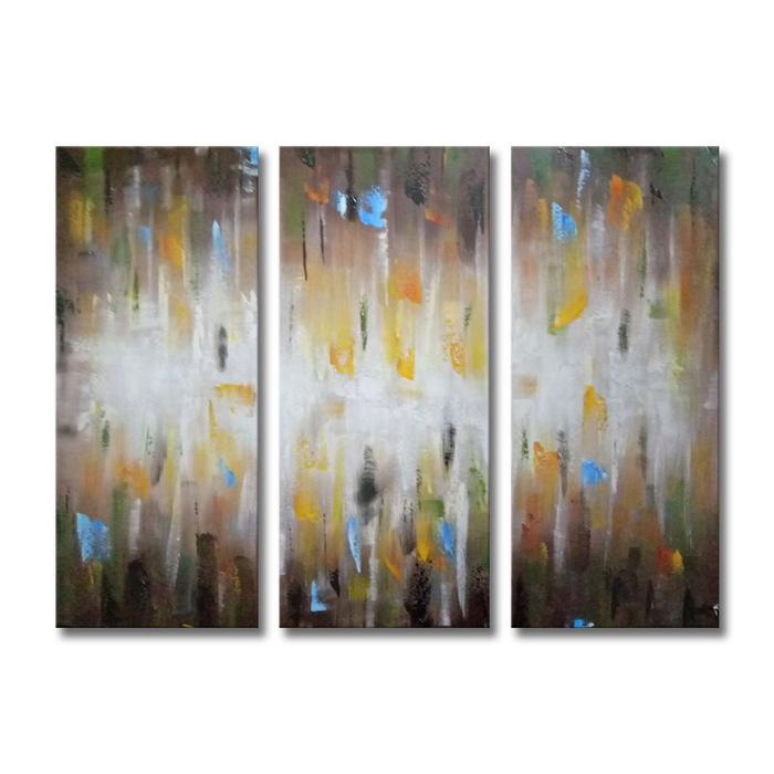 Handmade Abstract Oil Painting on Stretched Canvas in Group