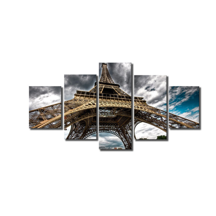 High Quality Art Print of the Huge Eiffel Tower on Stretched Canvas in Group