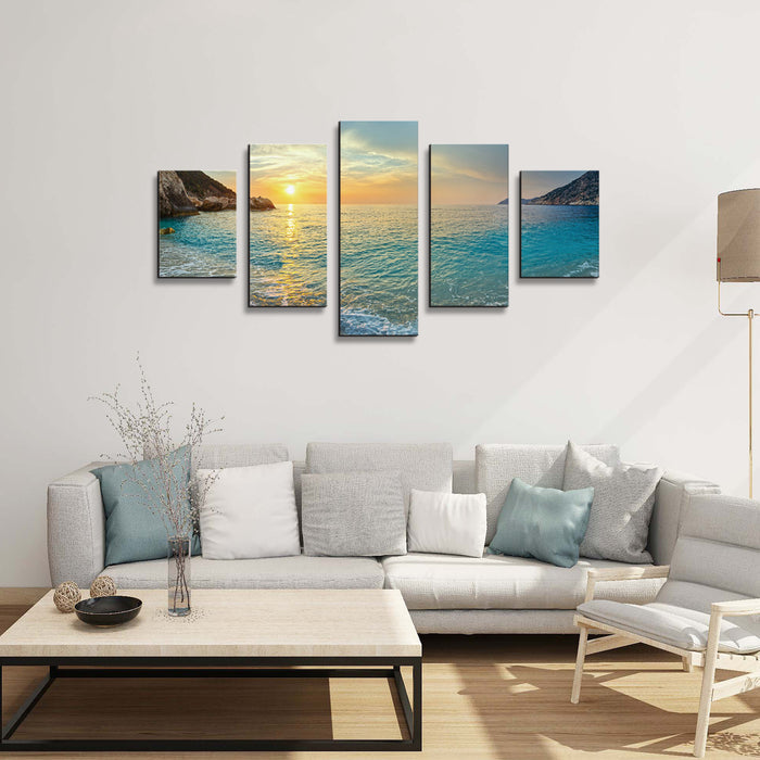 High Quality Art Print on Stretched Canvas of Sea View in Group