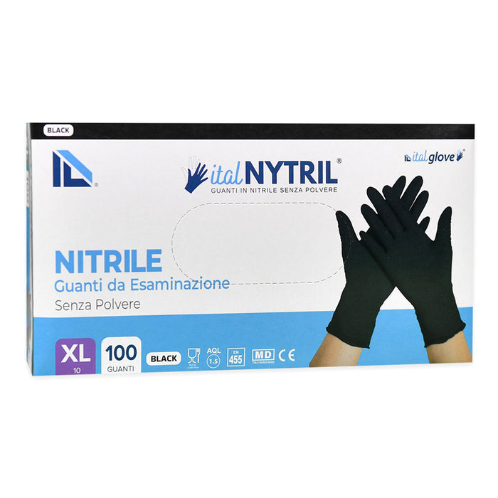 ITALNYTRIL GUANTI BLACK X100PZ XL