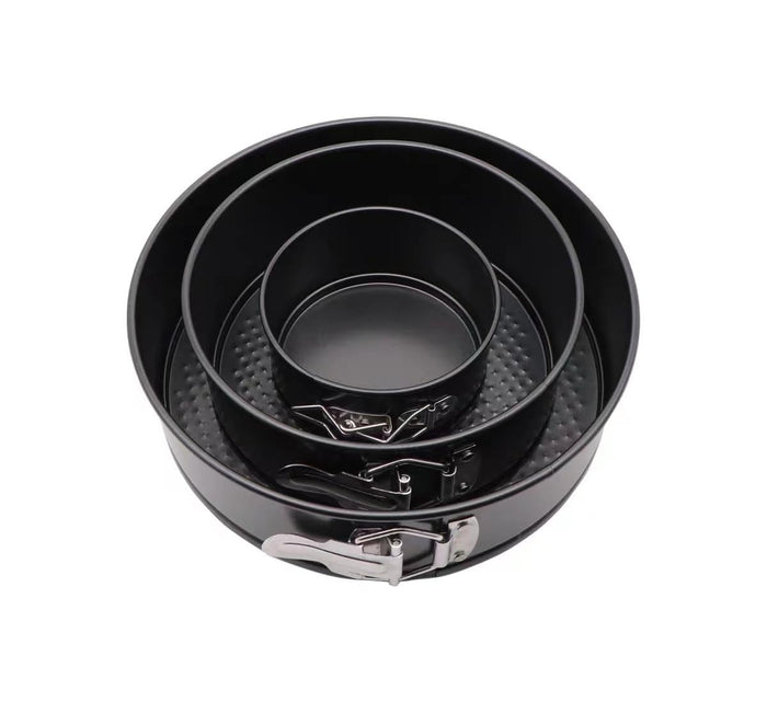 Non-Stick Stainless Steel Baking Pan – Round Shape | Set of 3