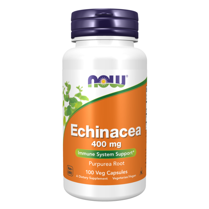 Now Echinacea 400 mg 100 Veg Capsules - كبسولات إشنسا (القنفذية) ناو 400 ملغ - 100 كبسولة نباتية