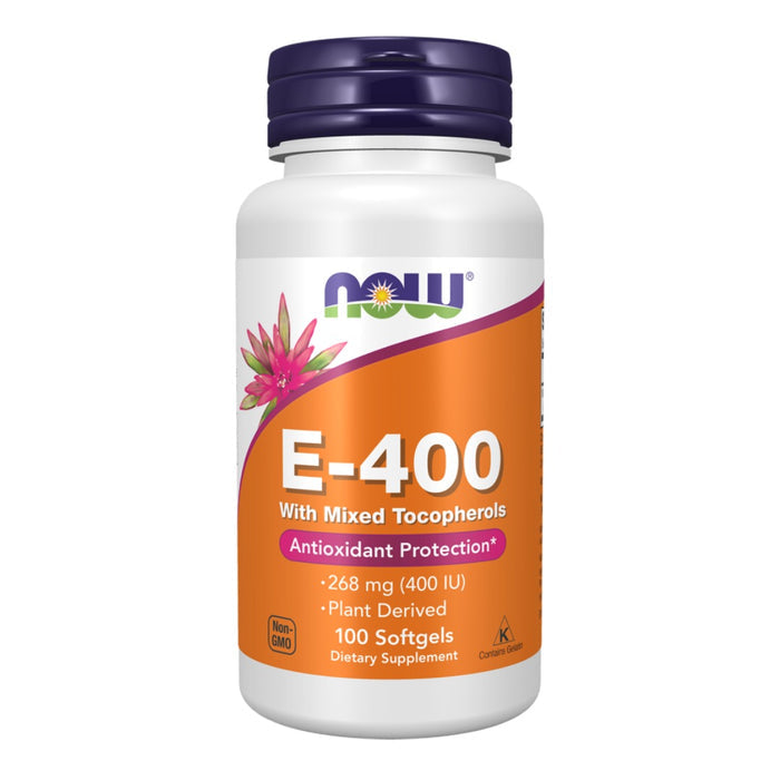 Now Vitamin E-400 100 Softgels - كبسولات فيتامين إي-400 ناو - 100 كبسولة هلامية