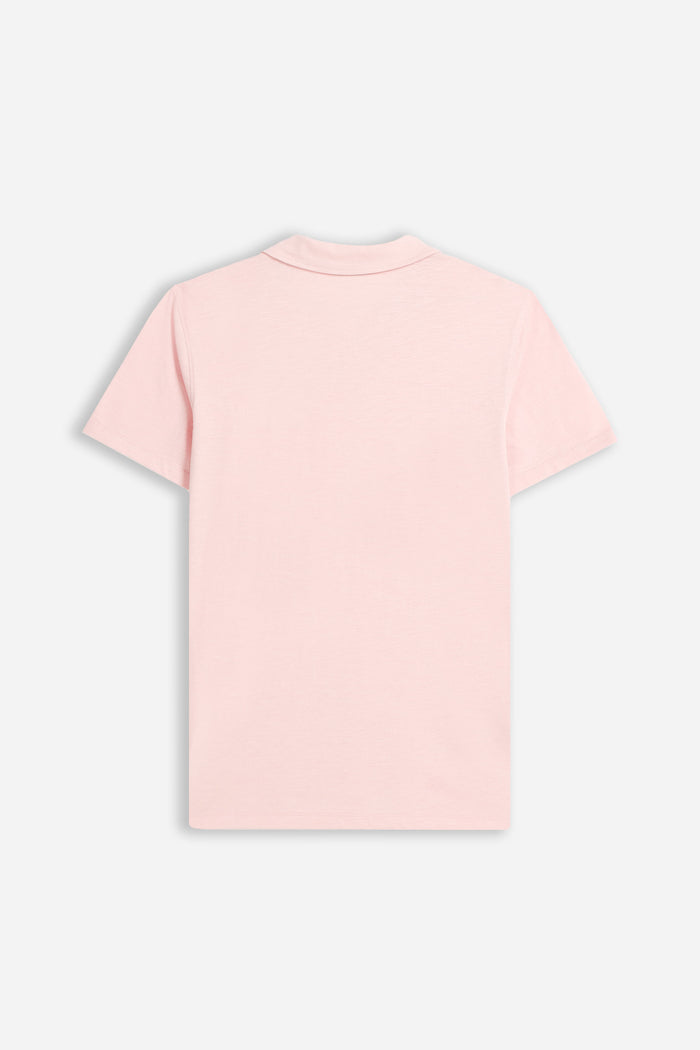 POLO SLUB CON COLLO DERBY ROSA