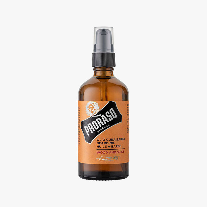 PRORASO BEARD OIL WOOD & SPICE 100ML (3.4floz)