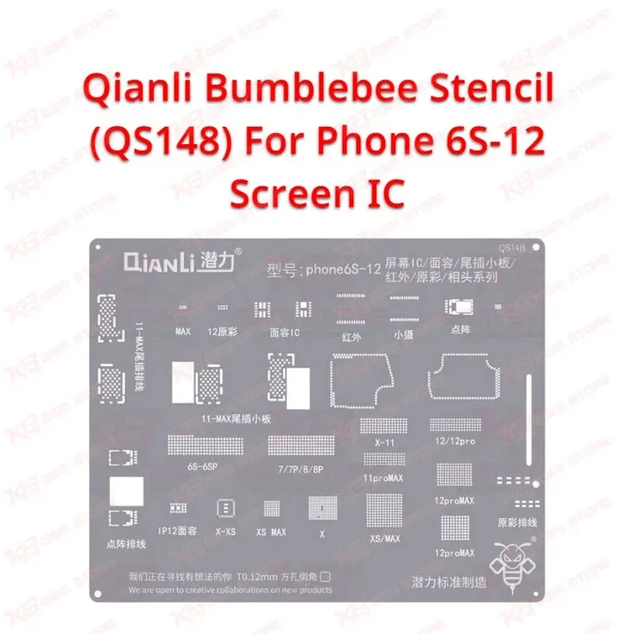 Qianli Bumblebee Stencil (QS148) For Phone 6S-12 Screen IC