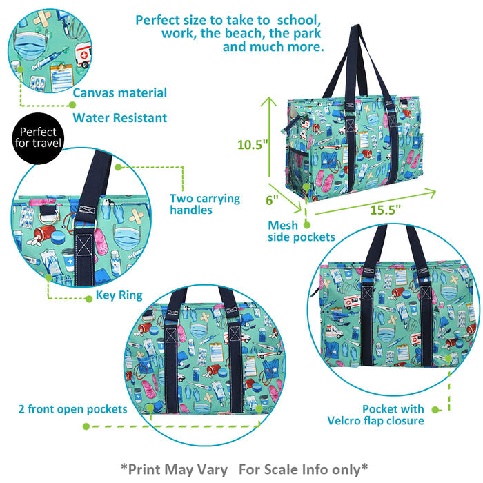 Scrub Life NGIL Zippered Caddy Organizer Tote Bag