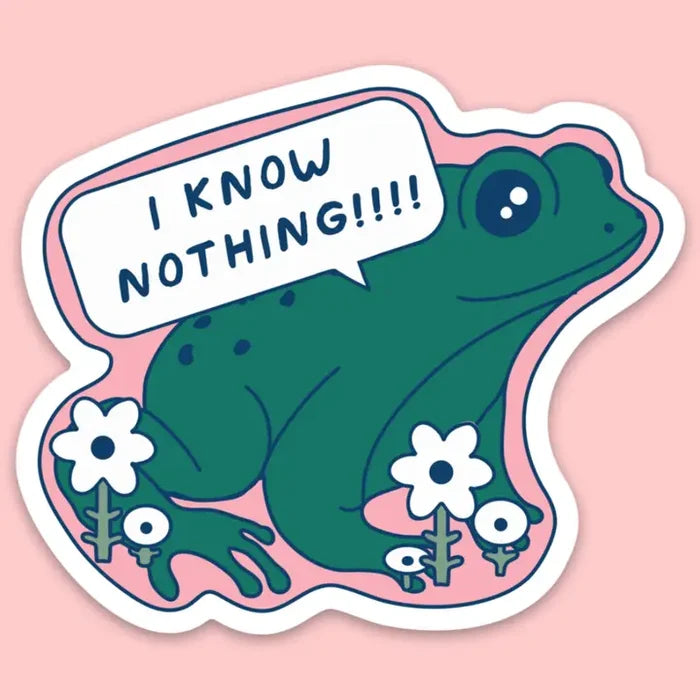 Tender Ghost 'I Know Nothing' Vinyl Sticker