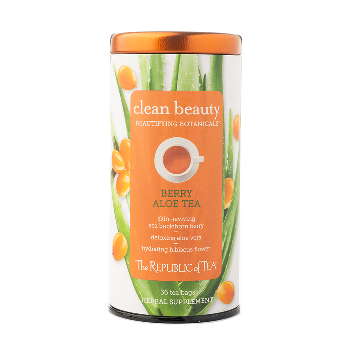 The Republic of Tea Clean Beauty Berry Aloe Tea 36 Tea Bags
