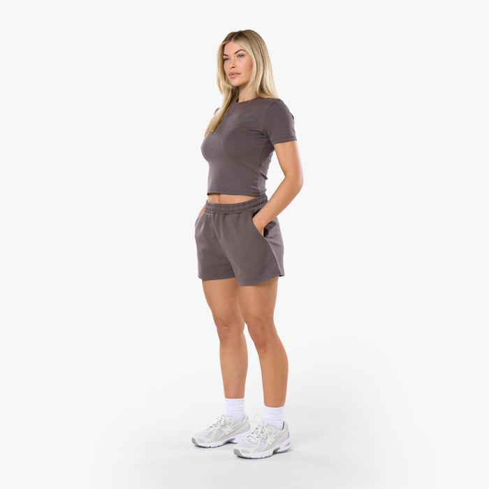 Tonal Scuba Core Logo Short | Espresso