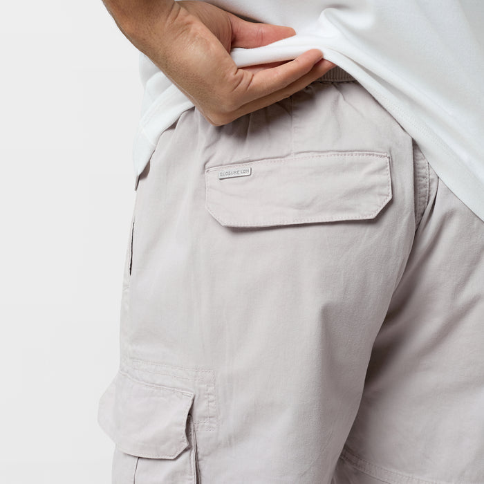 Twill Relaxed Cargo Short | Stone