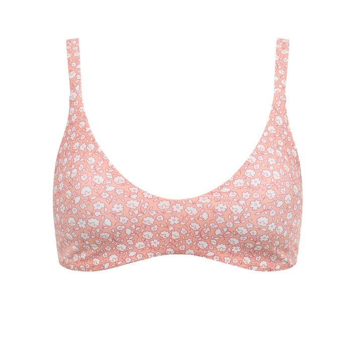 women's melone floral scoop neck bikini top