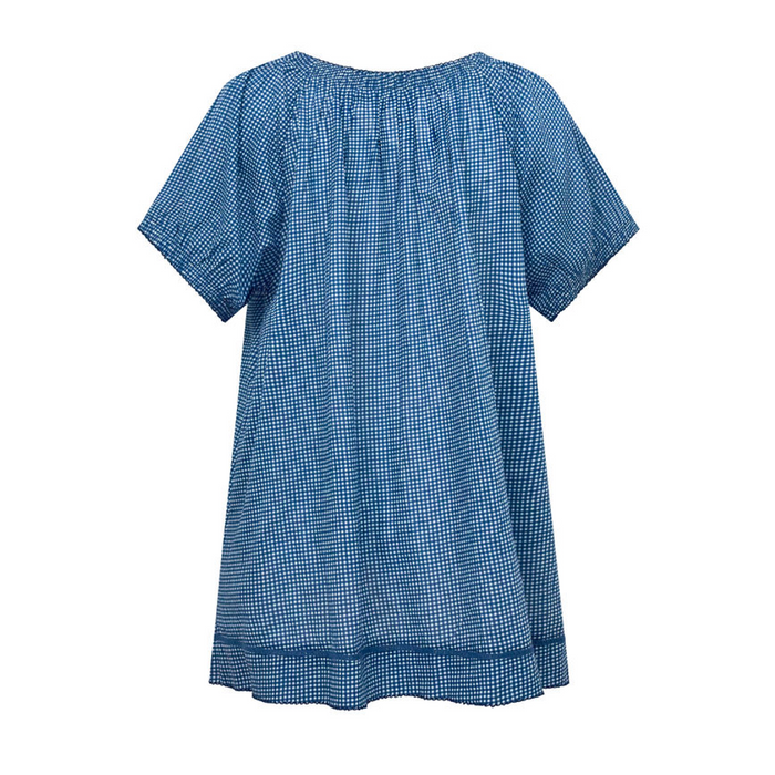 women's navy picnic gingham coverup
