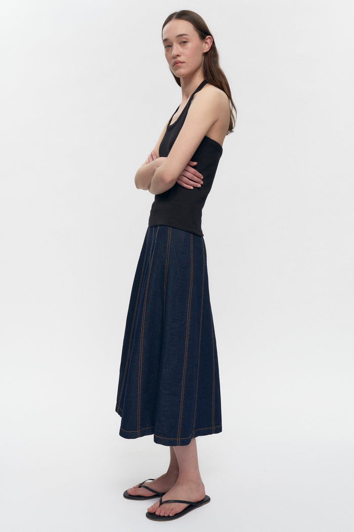 Women's Radio Skirt in Midnight Wash