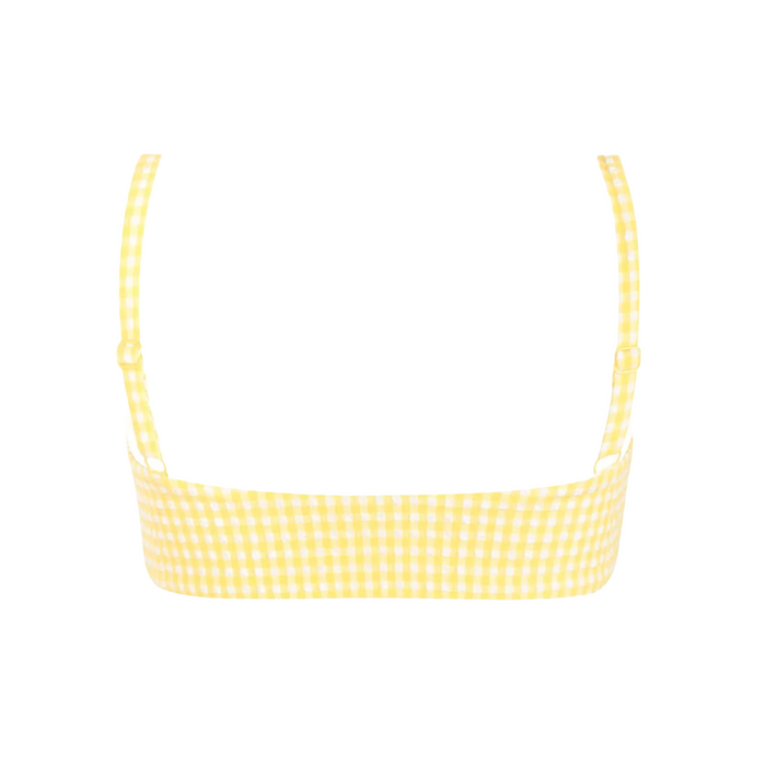 women's soleil gingham bandeau bikini top