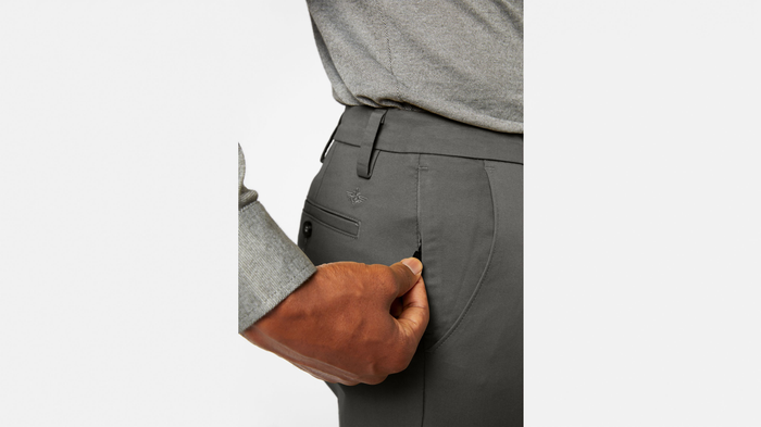 View of model wearing Storm Workday Khakis, Classic Fit (Big and Tall).