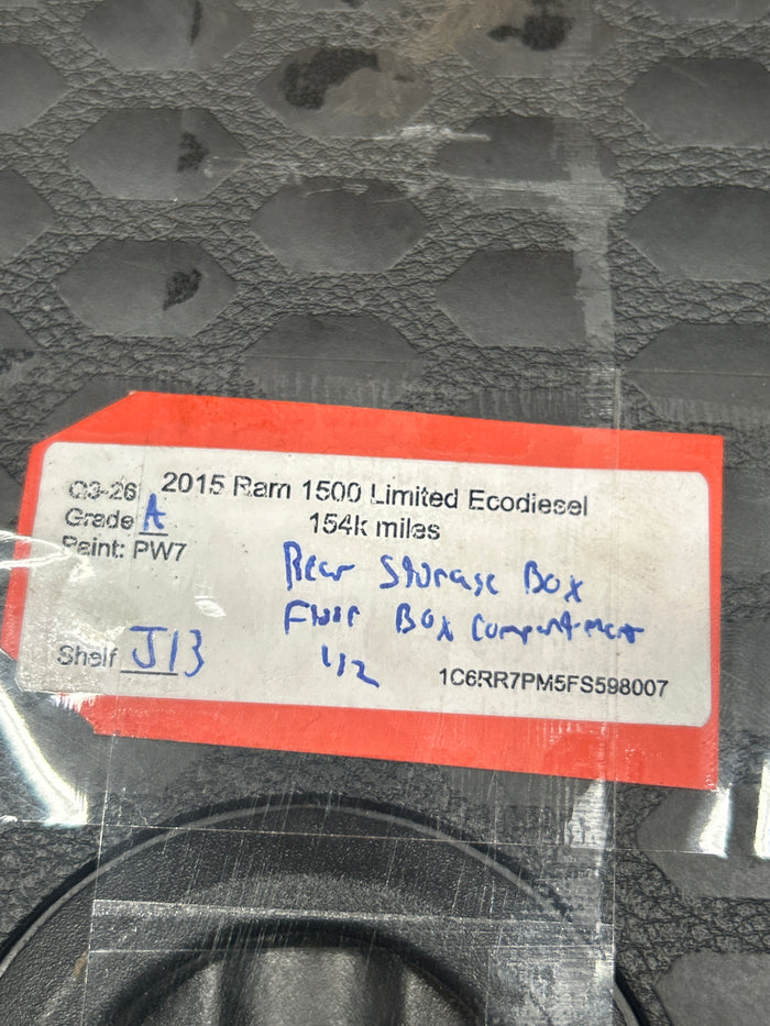 12-26 RAM 1500 2500 3500 OEM STORAGE BIN REAR FLOOR BOX COVER UNDER SEAT