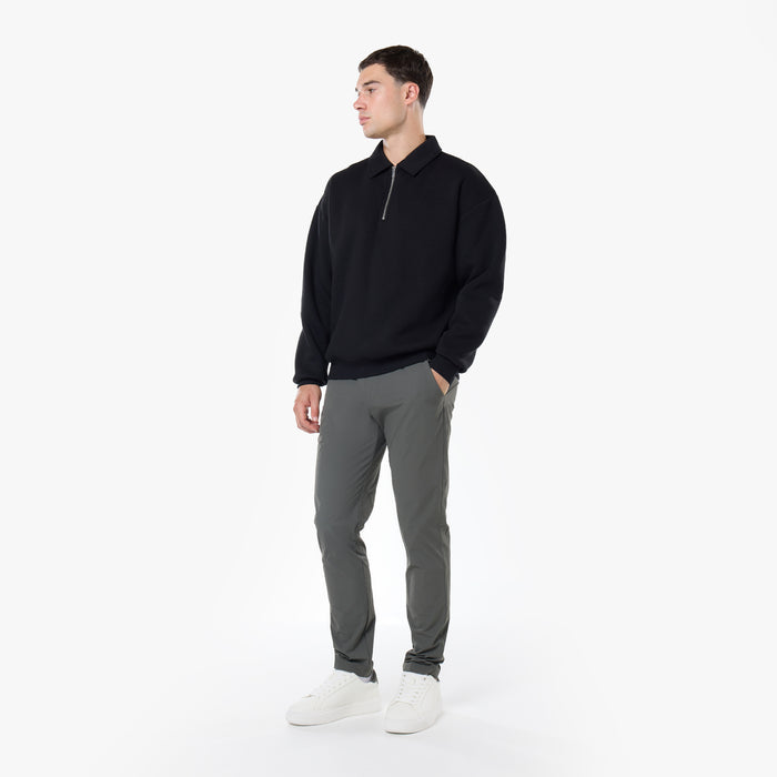1/4 Zip Core Collar Fleece | Black