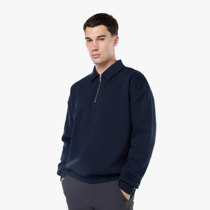 1/4 Zip Core Collar Fleece | Navy
