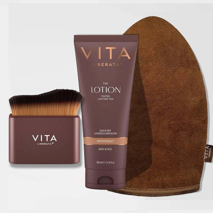 2 IN 1 MIRACLE  BRUSH & MITT SET MEDIUM Vita Liberata