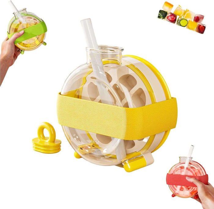 2-in-1 Round Ice Bottle – Portable Ice Mold and Drink Cup