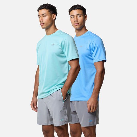 2-Pack Pace Performance Twinset  | Aqua Blue/Uni Blue
