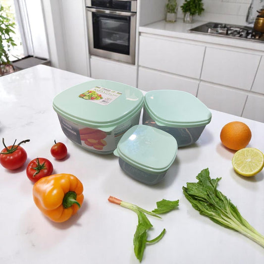 3pcs Multipurpose Plastic Storage Boxes