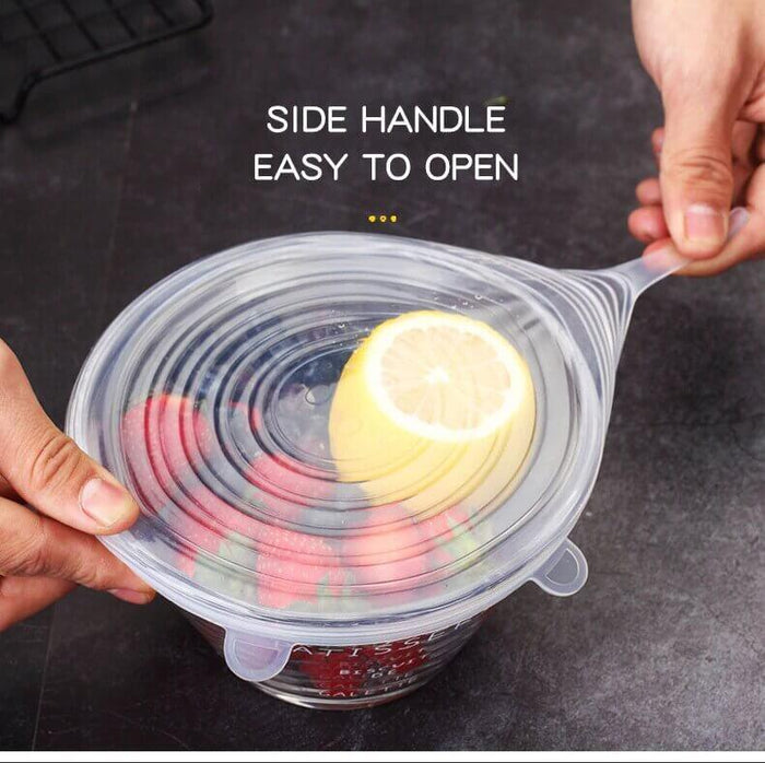 6 Pcs Reusable Silicone Stretch Lids | Kitchen Accessories - HomeHatchpk