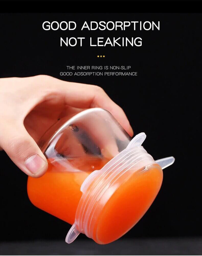 6 Pcs Reusable Silicone Stretch Lids | Kitchen Accessories - HomeHatchpk