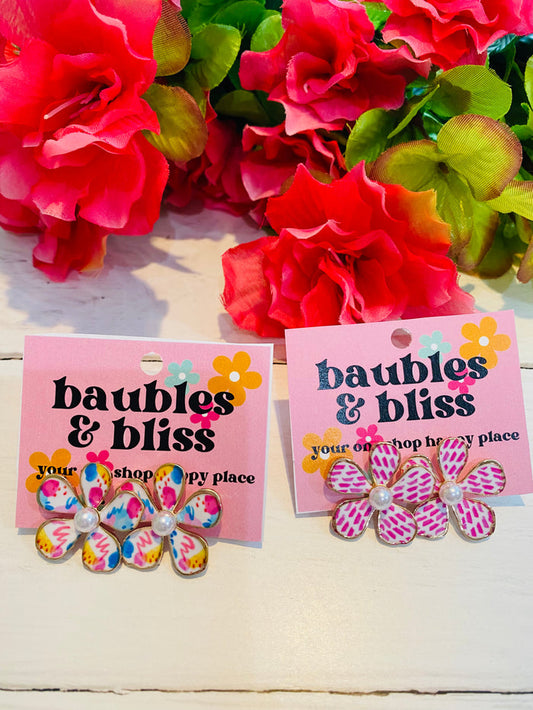 Flower Power Large Stud Earrings