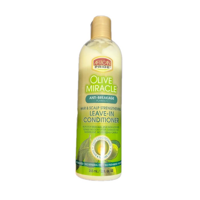 African Pride Olive Miracle Hair & Scalp Strengthening Leave-In Conditioner 12oz