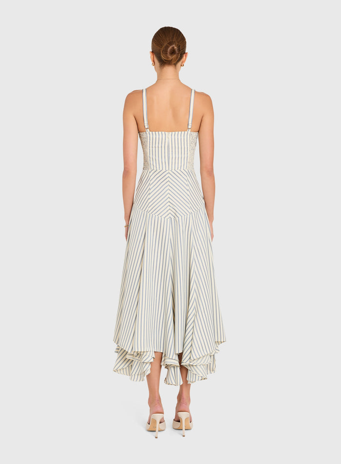 Amanda Uprichard Monterey Dress in Oxford Pinstripe