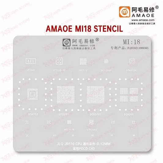 Amaoe Mi18 Stencil