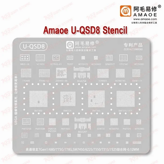 Amaoe U-QSD8 Stencil