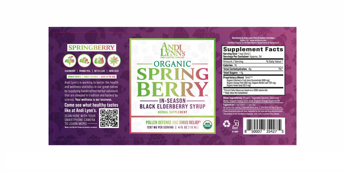 Andi Lynn's Springberry Elderberry Syrup, 4 oz