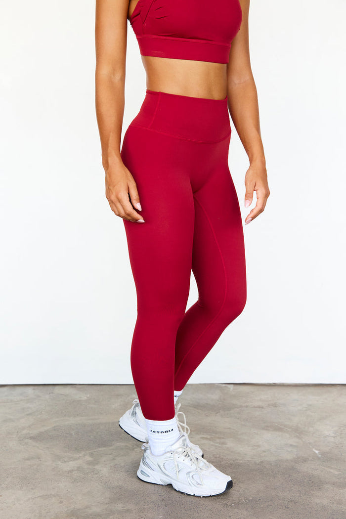 Astoria Luxe Balance Full Length Legging - Dark Cherry