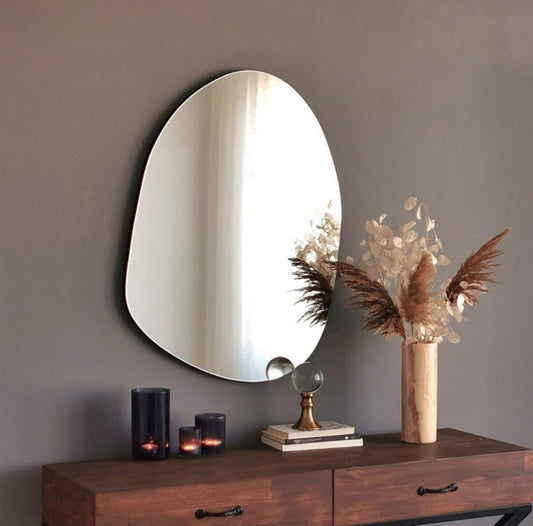 Asymmetrical Vanity Frameless Mirror