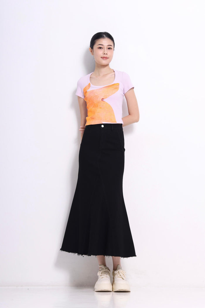 Azalea High Waisted Denim Mermaid Skirt