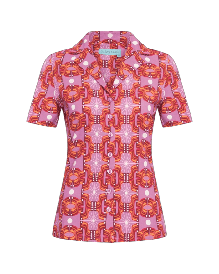 BAKERY LADIES Blouse Peggy, Domino Wave Lilac