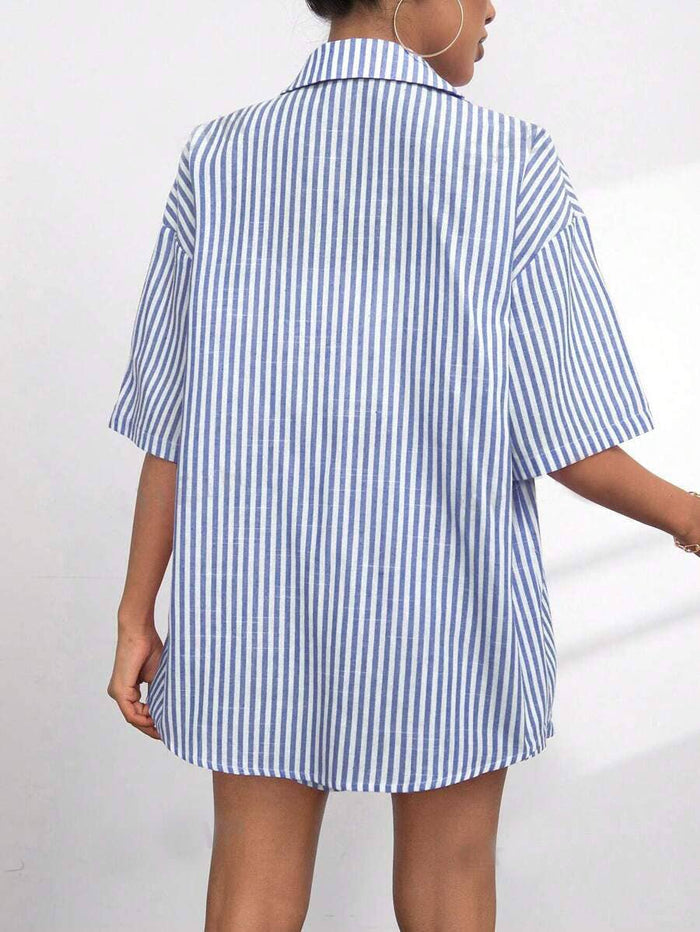 Beach Please Button Up / Shorts Set