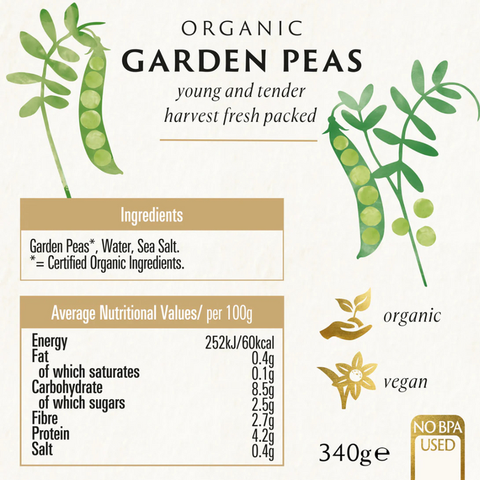 Biona Organic Garden Peas 340g
