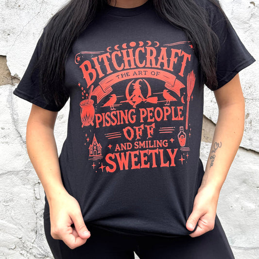 Bitchcraft Orange Graphic Tee